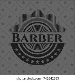 Barber realistic black emblem