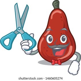 Barber red pears in the character shape