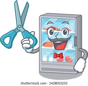 Barber refrigerator isolated with in the character