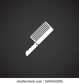 Barber related icon on background for graphic and web design. Creative illustration concept symbol for web or mobile app.