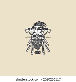 vector de logotipo de barber retro vintage