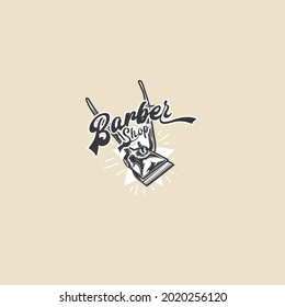 vector de logotipo de barber retro vintage