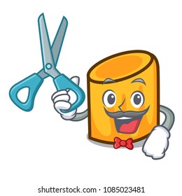 Barber rigatoni character cartoon style