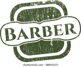Barber rubber grunge stamp