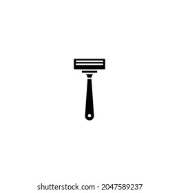Barber safety razor simple flat icon vector