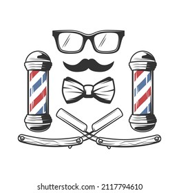 Diseño vectorial de ilustración de salón de barbero