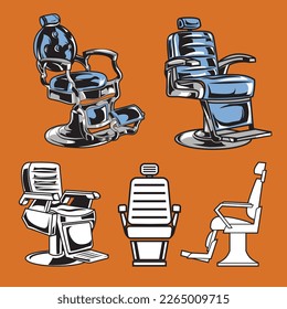 barber saloon seat professional vector