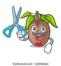 Barber sapodilla fruit on the character bowl
