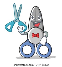 Barber scissor character cartoon style