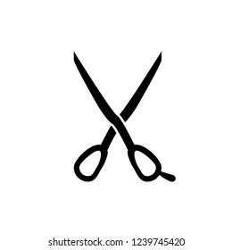 barber scissor icon vector. barbershop icon glyph style