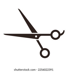 Barber scissors, hairdressing scissors, hairdresser sign, baber symbol isolated on white background