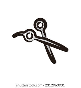 Barber scissors - Barber icon (Hand draw color version)