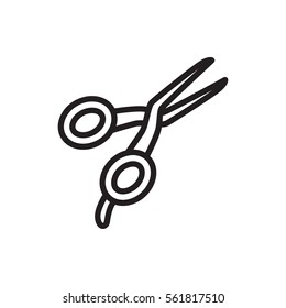 barber scissors icon illustration isolated vector sign symbol