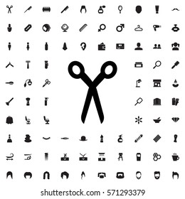 barber scissors icon illustration isolated vector sign symbol
