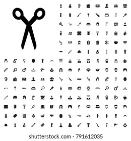 Barber scissors icon illustration isolated vector sign symbol. editable barber icons vector set.