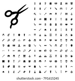 Barber scissors icon illustration isolated vector sign symbol. editable barber icons vector set.