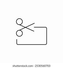 barber scissors icon sign vector