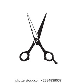 Friseurschere Symbol-Vektorgrafik. Friseur-Logo.  Salon-Werkzeuge. 