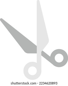 barber scissors illustration in minimal style isolated on background