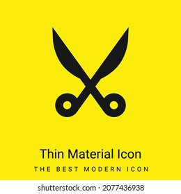 Barber Scissors minimal bright yellow material icon