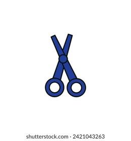 barber scissors vector type icon