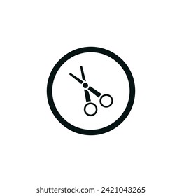 barber scissors vector type icon