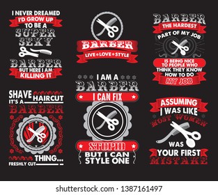 Barber Set quote Bundle, good for print