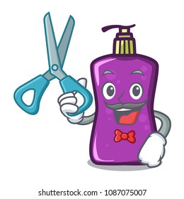 Barber shampo character cartoon style