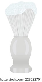Barber shaving brush. vector illustration