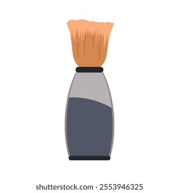 Barber shaving brush vector illustration, beard and hair shaving soap brush clip art, hairdresser equipment icon, beauty salon tools clipart