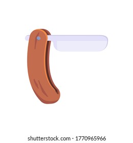 Barber Shaving Razor vector icon illustration. barber flat design
