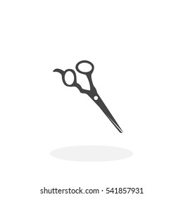 Barber shears icon isolated on white background. Barber shears vector logo. Flat design style. Scissors vector pictogram for web graphics - stock vector