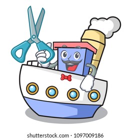 Barber ship character cartoon style