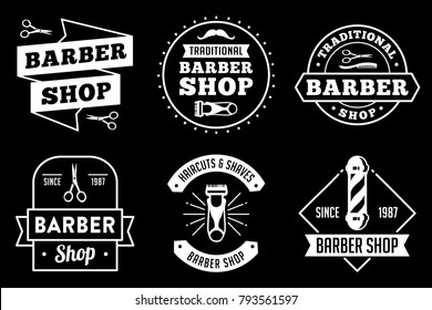 Barber Shop Badge Logo Stock Vector (Royalty Free) 793561597 | Shutterstock