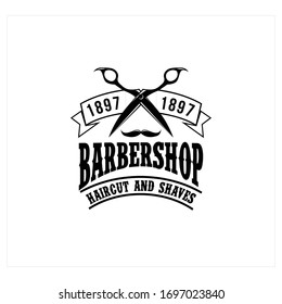 Barber Shop Badges Vintage Cool Design Stock Vector (Royalty Free ...