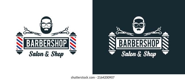 Barber shop badges. Barbers hand lettering. Design elements collection for logo, labels, emblems