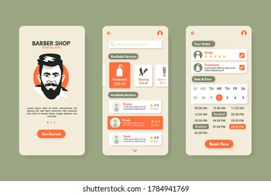 Barber shop booking apps template