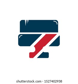barber shop brush with handle accessory icon design illustation