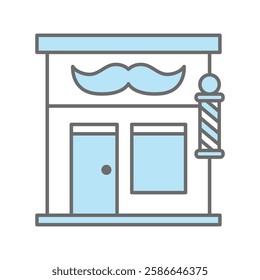 Barber shop building icon vector design template basic RGB