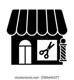 Barber shop building icon vector design template basic RGB