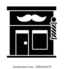 Barber shop building icon vector design template basic RGB