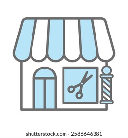 Barber shop building icon vector design template basic RGB