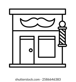 Barber shop building icon vector design template basic RGB