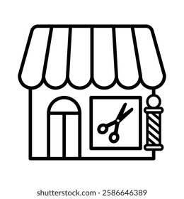 Barber shop building icon vector design template basic RGB