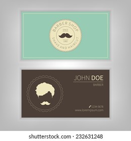 Barber Shop Business Card Design Template