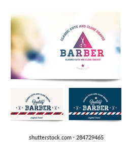 Barber Shop Business Card Template 