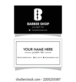 Barber Shop Business Design And Men's Salon Visiting Card Design 