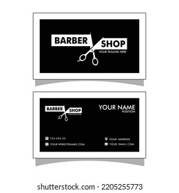 Barber Shop Business Design And Men's Salon Visiting Card Design 