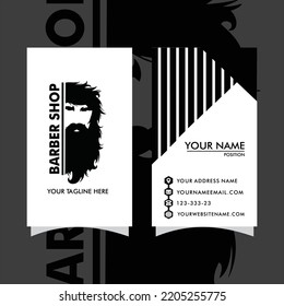 Barber Shop Business Design And Men's Salon Visiting Card Design 