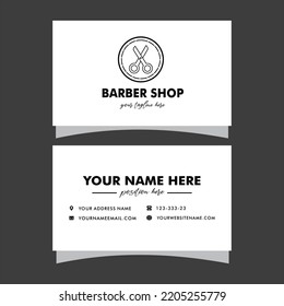 Barber Shop Business Design And Men's Salon Visiting Card Design 